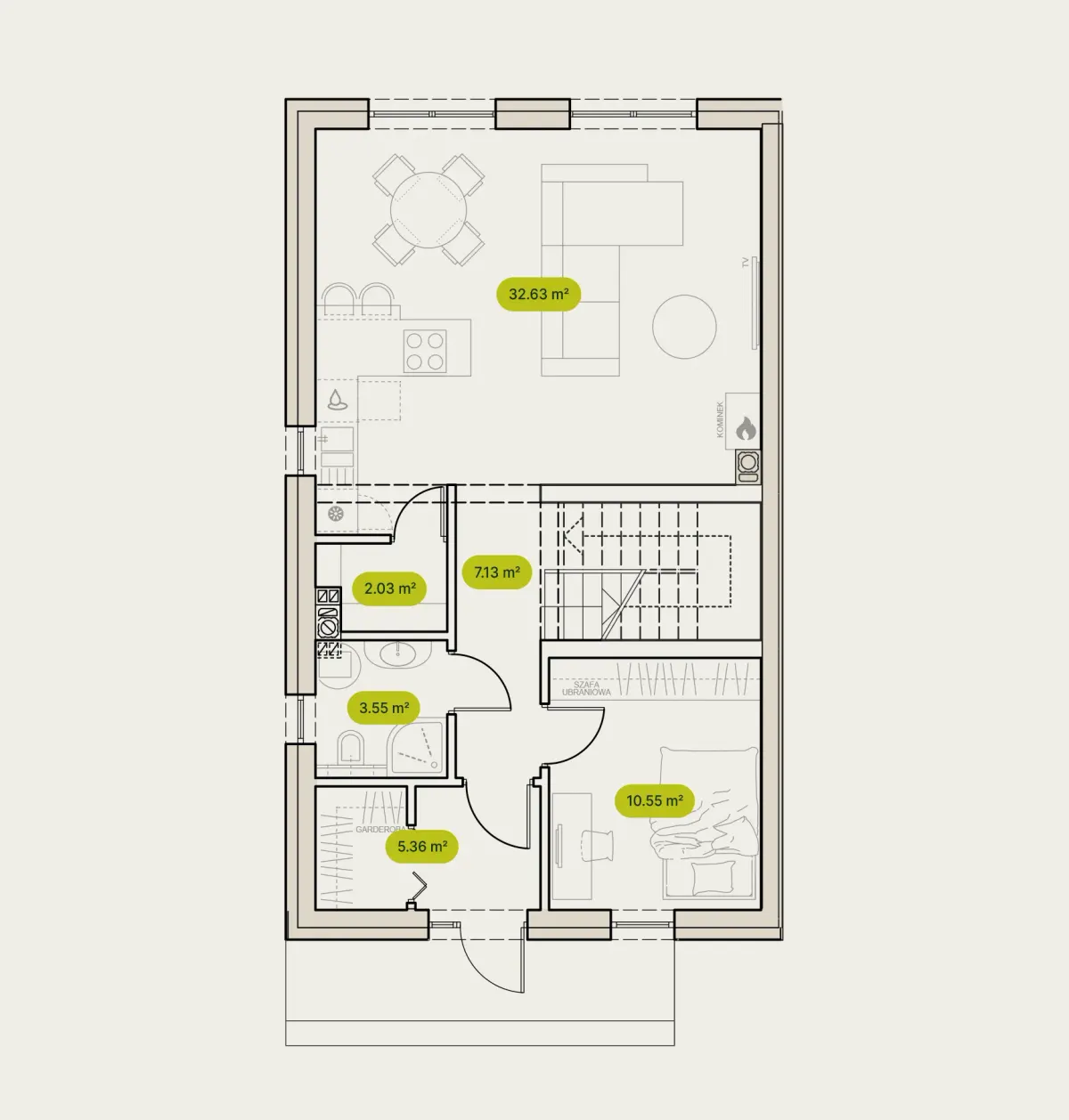 Rzut parteru - Dom Onyks