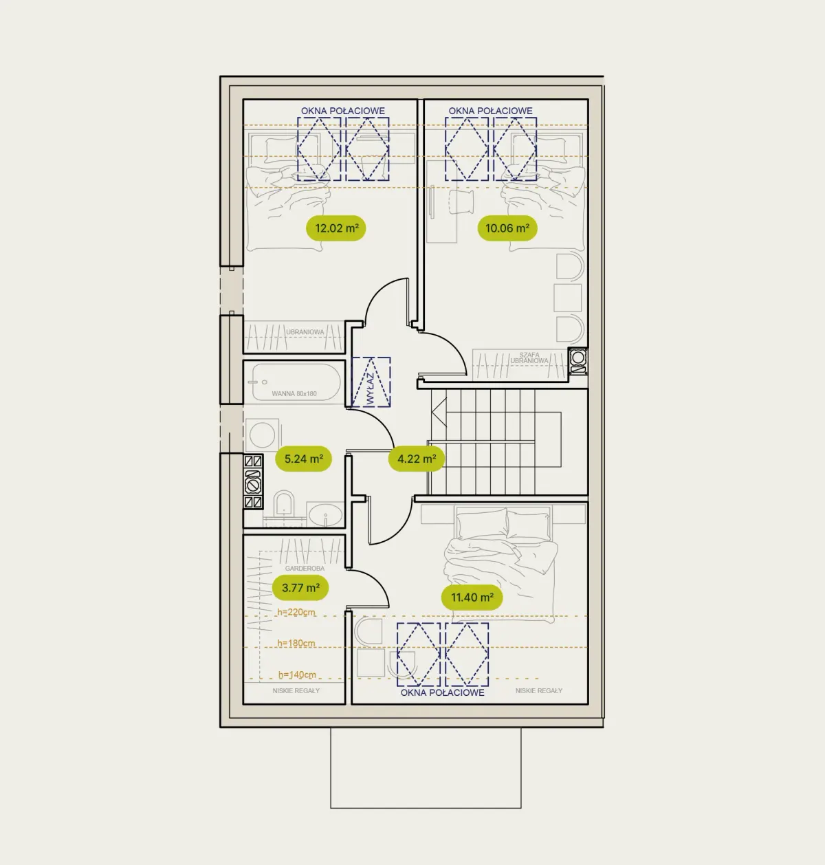 Rzut piętra - Dom Onyks