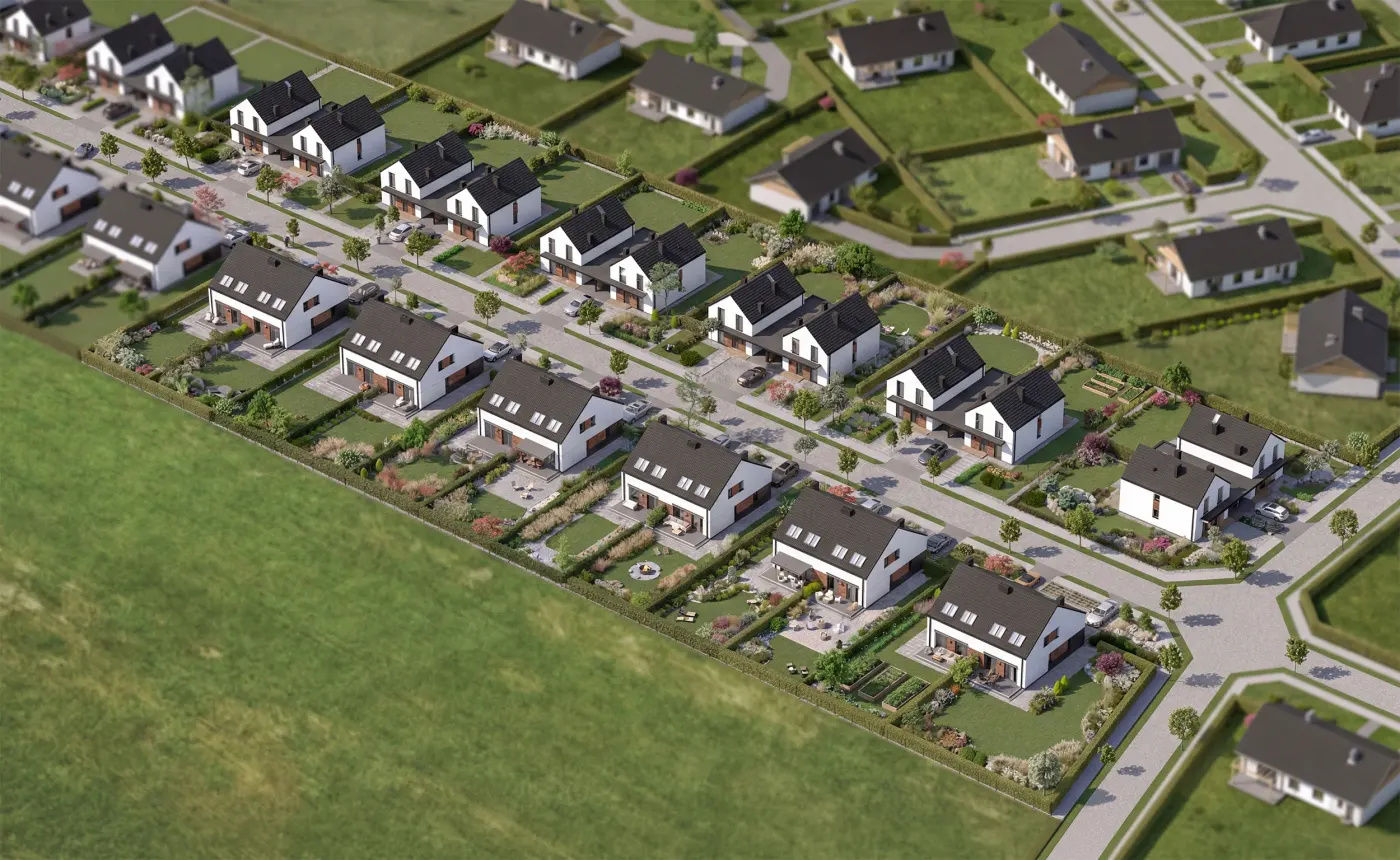 Osiedle Kampinos - widok z lotu ptaka